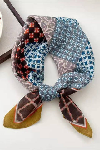 Polka & Patchwork Floral Printed Scarf