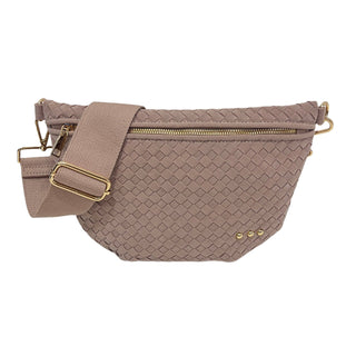 Suede Perry Woven Bum Bag - Taupe
