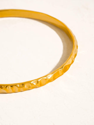 Emerson 18K Gold Hammered Bangle Bracelet