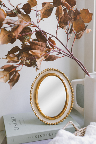 Floral Wrap Oval Mirror