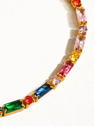 Joss Multicolor CZ Chain Bracelet