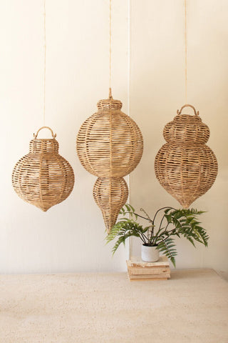 Woven Seagrass Ornament Set *online exclusive*