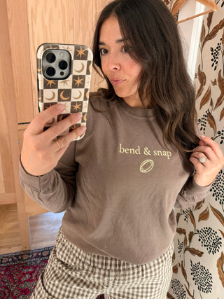 Bend and Snap Brown Long Sleeve Graphic Tee