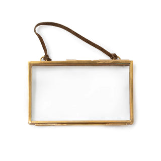 Glass & Brass Hanging Frame 3" x 5" (Two Styles)