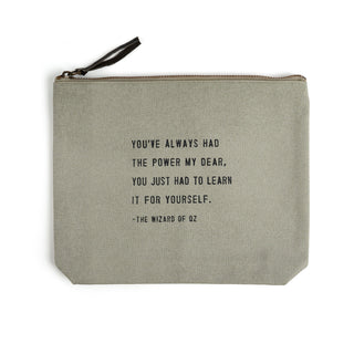 Sage Canvas Zip Bag - You've Always Had The Power