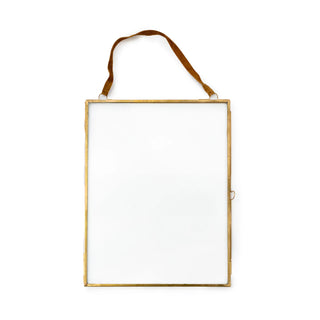Glass & Brass Hanging Picture Frame 14.5" x 19"