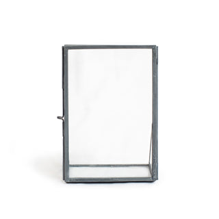 Vertical Glass & Metal Standing Floating Frame