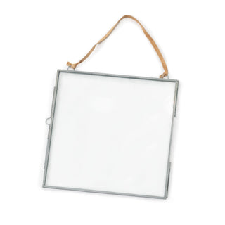 Zinc Glass & Metal Hanging Frame 15" x 15"