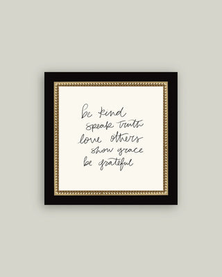 Be Kind Framed Wall Art