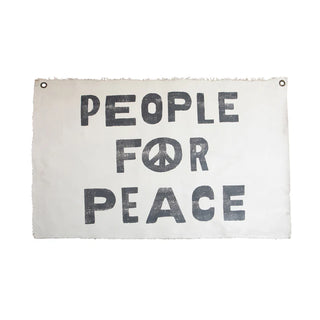 People For Peace Painted Wall Hanging