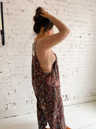 Mari Floral Overall - Brown