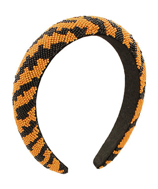 Beaded Tiger Stripe Headband