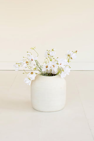 Faux White Cosmos Stem