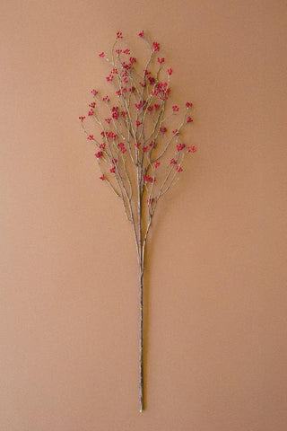 47" Tall Red Berry Stem