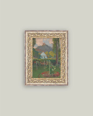Cottage Under The Castle Framed Wall Art