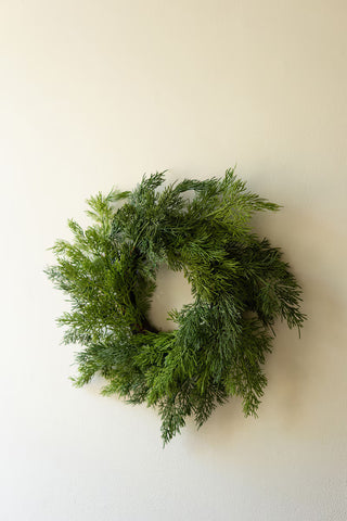 Small Faux Cedar Evergreen Wreath