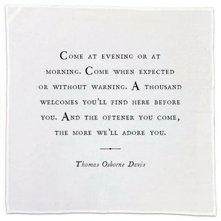 FINAL SALE Sweet Quote Dinner Napkins / Tea Towel