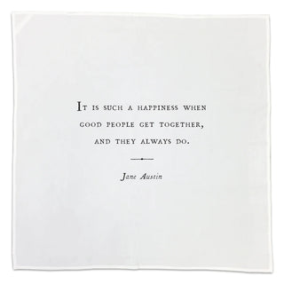 FINAL SALE Sweet Quote Dinner Napkins / Tea Towel