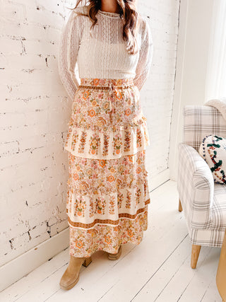 Floral Tiered Skirt