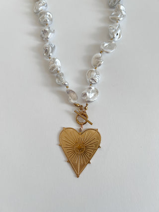 Starburst Pearl Chain Necklace