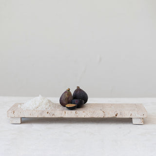 The Footed Travertine Board