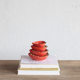 Stoneware Strawberry Measuring Cup Set