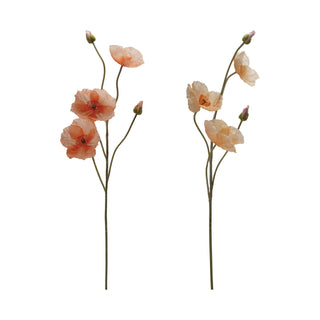 Faux Poppy Floral Stem