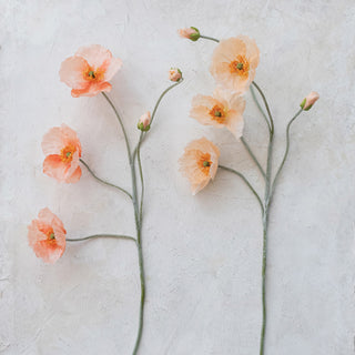 Faux Poppy Floral Stem