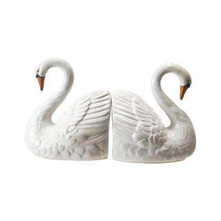 Swan Bookend Set