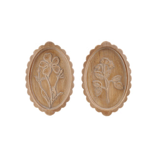 Scallop & Botanica Wooden Wall Art