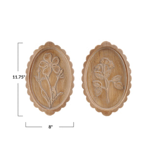 Scallop & Botanica Wooden Wall Art