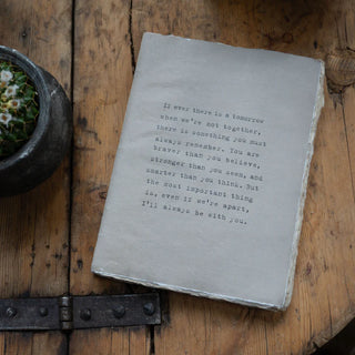 Large Deckle Edge Notebook - If Ever There Is A Tomorrow