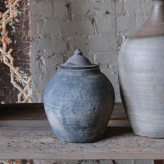 FINAL SALE Lidded Village Jar (Pick Up Only)