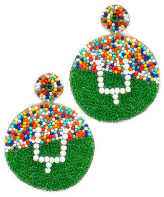 Crowd Goes Wild Oversized Beaded Earring