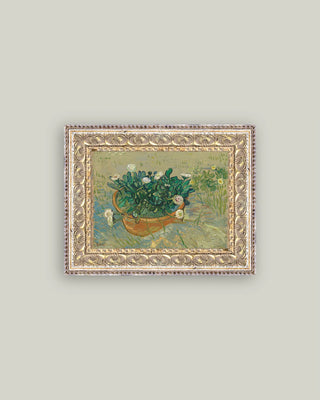 Basket Of Daises Framed Wall Art