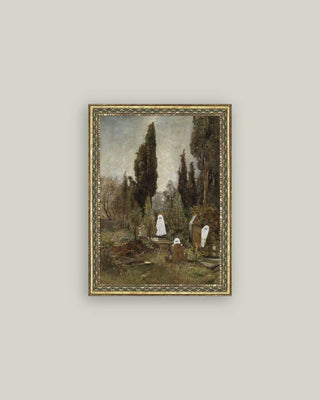 Ghost In The Graveyard Framed Wall Art