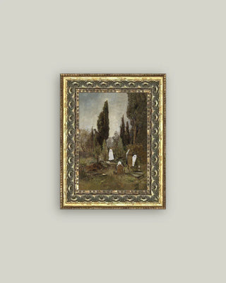 Ghost In The Graveyard Framed Wall Art