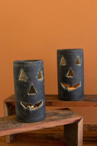 Rustic Black Jack-O-Lantern Luminary