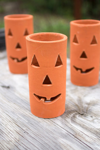 Terracotta Jack-O-Lantern Luminary *online exclusive*