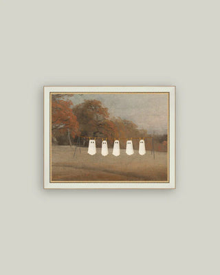 Ghostly Clothes Line Framed Wall Art