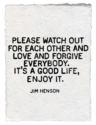 Handmade Paper Print (Quotes)
