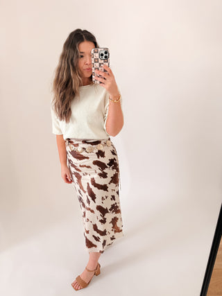 Cow Print Skirt