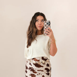 Eliza Short Sleeve Top - Cream