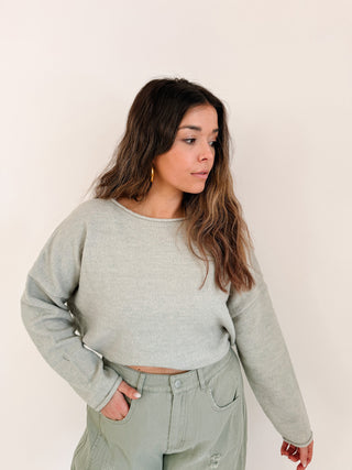 The Emma Pullover Sweater - Heather Gray