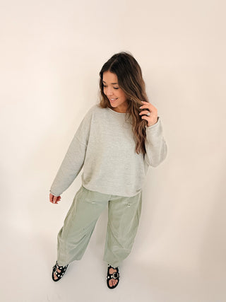 The Emma Pullover Sweater - Heather Gray