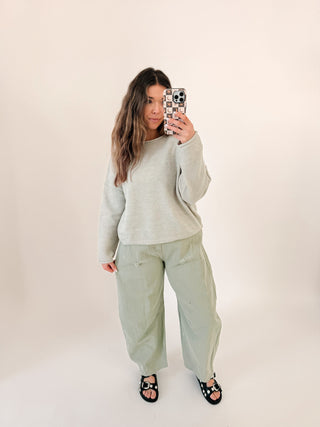 The Emma Pullover Sweater - Heather Gray