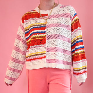 POL Multi Colored Striped Sweater