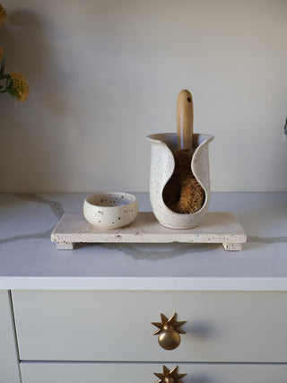 Speckled Spoon / Dish Brush Holder