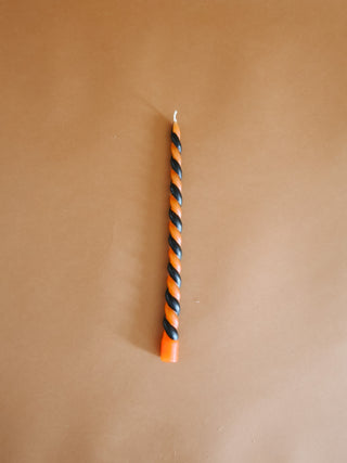 IMPERFECT FINAL SALE Orange and Black Twisted Taper - Single