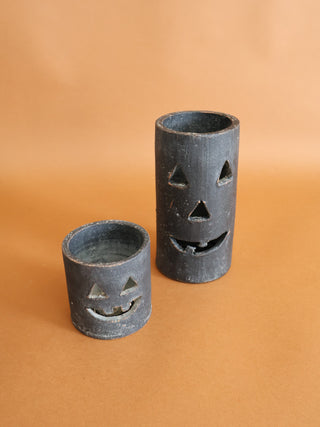 Rustic Black Jack-O-Lantern Luminary